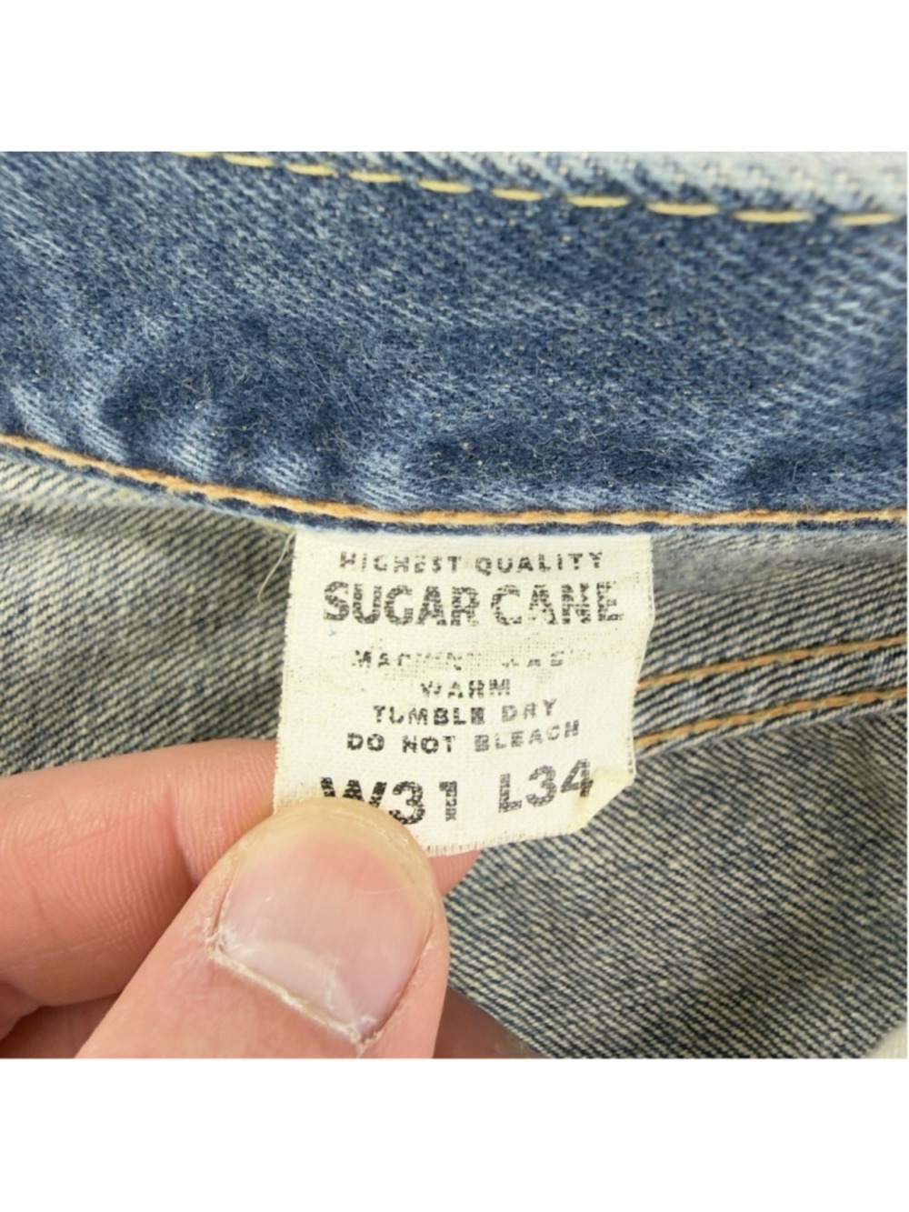 Sugar Cane 1947 Men's Size 30 W x 27 L Red Selvedge Button Fly Denim Jeans Japan - Picture 9 of 10